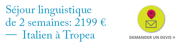 Séjour linguistique de 2 semaines en italien à Tropea pour 2199 euros avec LISA! demander un devis