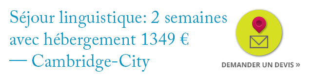 Séjour linguistique 2 semaines avec hébergement à Cambridge City pour 1349 euros avec LISA! demander un devis
