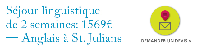  Séjour linguistique de 2 semaines d’anglais à St Julians Malte pour 1569 euros avec LISA! avec hébergement pour adultes